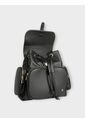 Bolso Morral Maleta Casual Para Mujer Con Herrajes Dorados Karla Chacon Abby Negro de KARLA CHACON