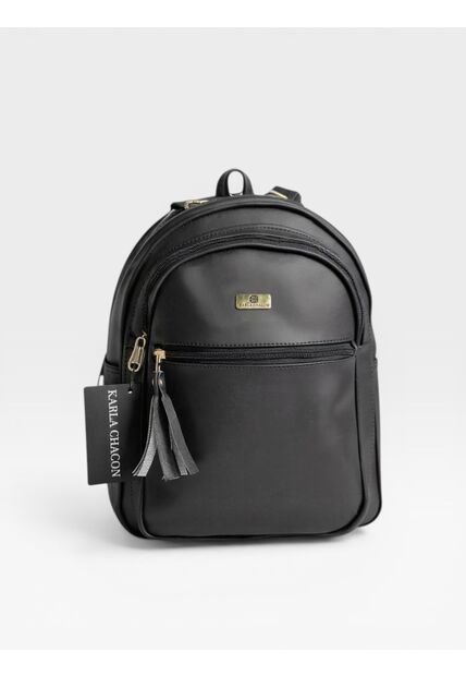 Bolso Morral Maletin Casual Mediano De Dama Mujer Karla Chacon Moka Negro