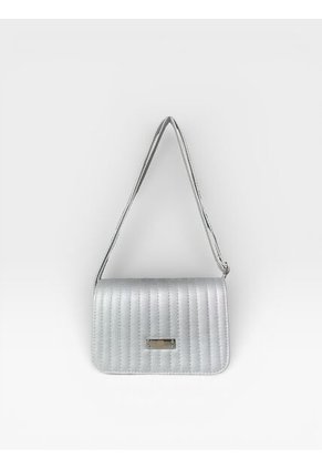 Bolso Bandolera Cartera Manos Libres Dama Mujer Karla Chacon Baru Plata