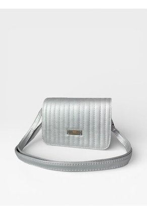 Bolso Bandolera Cartera Manos Libres Dama Mujer Karla Chacon Baru Plata