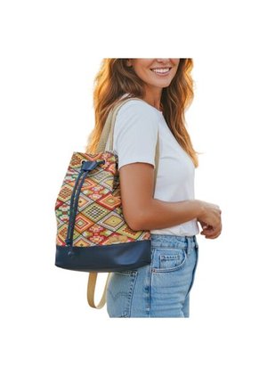 Combo Set Dos Piezas Bolso De Hombro Aria + Bolso Manos Libres Nova Karla Chacon Azul