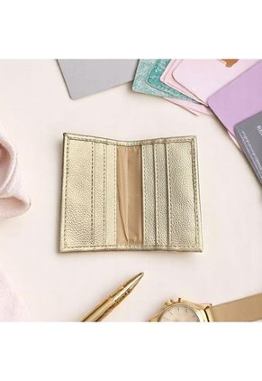 Billetera Delgada Portadocumentos Tarjetero Karla Chacon Aime Doradoo