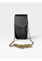 Bolso Bandolera Pequeño Manos Libres Portacelular Karla Chacon Geny Negro de KARLA CHACON