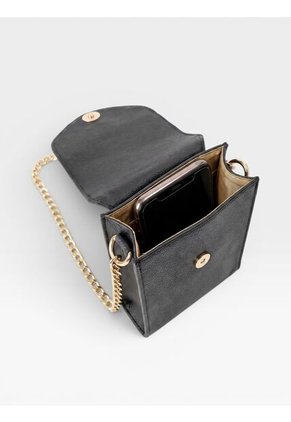 Bolso Bandolera Pequeño Manos Libres Portacelular Karla Chacon Geny Negro