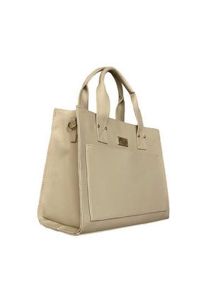 Bolso Dama Cartera Mujer Doble Funcion Mona Beige