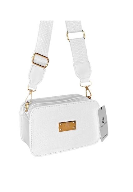 Bolso Manos Libres De Dama Mujer Karla Chacon Evah Blanco