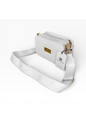Bolso Manos Libres De Dama Mujer Karla Chacon Evah Blanco