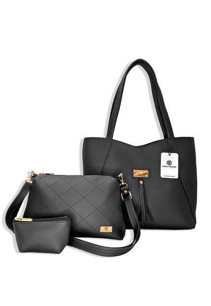 Cartera Bolso Mujer Dama Karla Chacon Rupe Negro