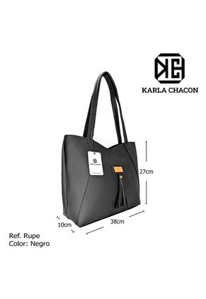 Cartera Bolso Mujer Dama Karla Chacon Rupe Negro