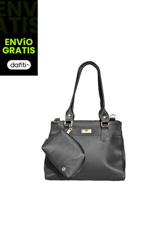 Bolso Cartera Doble Funcion Dama Mujer Karla Chacon Naza Negro KARLA CHACON