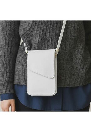 Bolso Pequeño Manos Libres Porta Celular Karla Chacon Geny Blanco