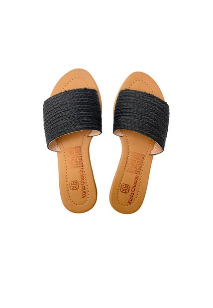 Calzado Zapato Mujer Casual Sandalia Dama Karla Chacon Evolet Negro