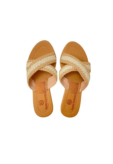 Calzado Zapato Mujer Casual Sandalia Dama Karla Chacon Gladys Beige