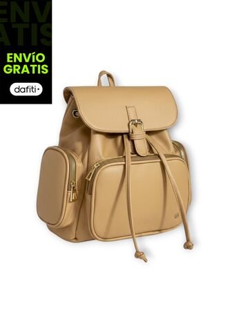 Morral Casual Para Mujer Con Herrajes Dorados Y Múltiples Bolsillos Karla Chacon Abby Arena KARLA CHACON