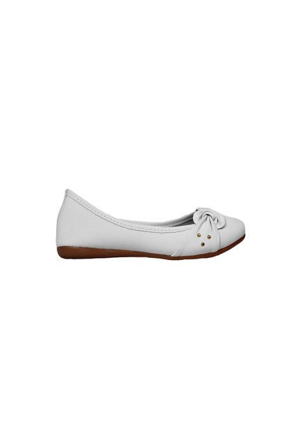 Calzado Casual Dama Zapato Baletas Mujer Karla Chacon Regina Blanco