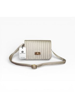Bolso Bandolera Cartera Manos Libres Dama Mujer Karla Chacon Baru Dorado
