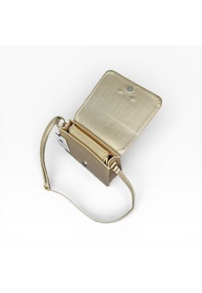 Bolso Bandolera Cartera Manos Libres Dama Mujer Karla Chacon Baru Dorado