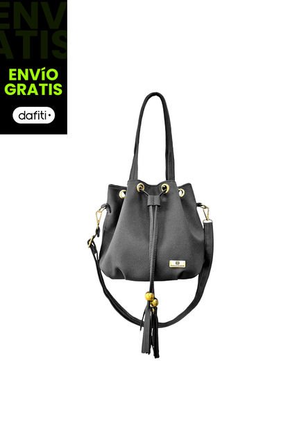 Bolso Cartera Mujer Dama Karla Chacon Iris Negro