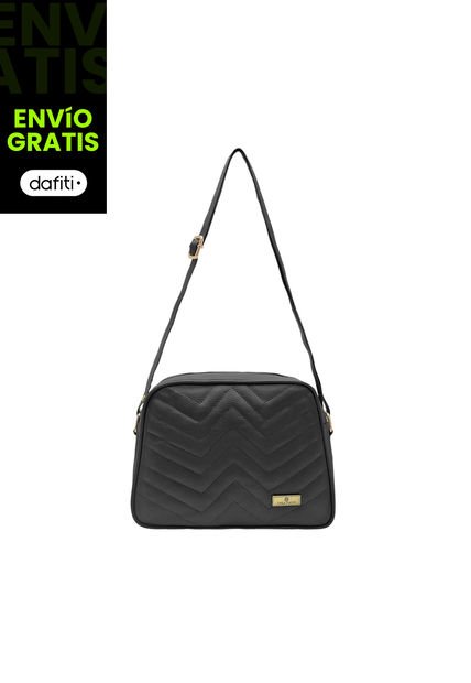 Bolso Manos Libres De Dama Mujer Karla Chacon  Tini Negro