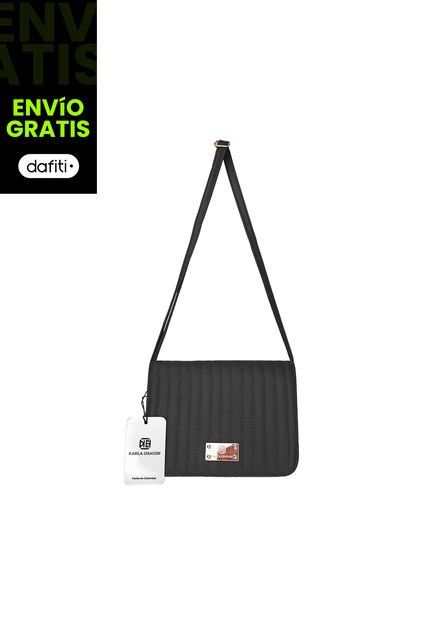 Bolso Cartera Manos Libres Dama Mujer Karla Chacon Baru Negro