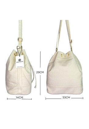 Bolso Manos Libres De Dama Mujer Karla Chacon Nena Beige
