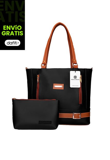 Bolso Cartera Mujer Dama Karla Chacon Gigi NegroMiel