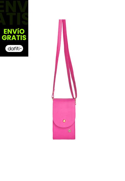 Bolso Pequeño Manos Libres Portacelular Karla Chacon Geny Fucsia