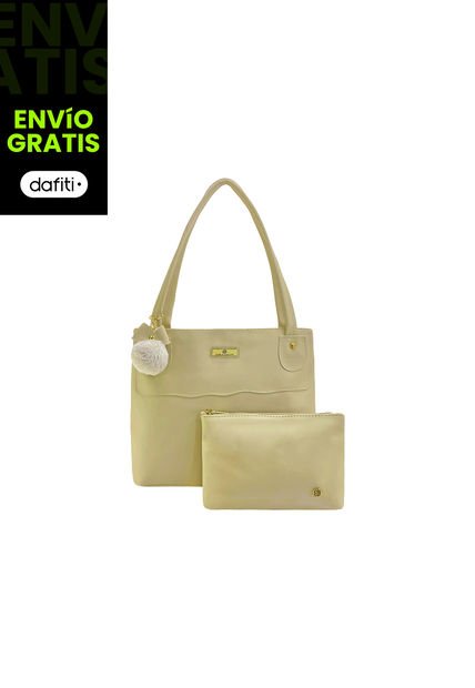 Bolso Dama Cartera Mujer Karla Chacon Gema Beige