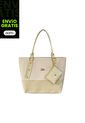 Bolso Tote Elegante Para Mujer Con Monedero Karla Chacon Gala Beige de KARLA CHACON
