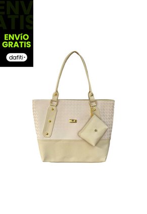 Bolso Tote Elegante Para Mujer Con Monedero Karla Chacon Gala Beige