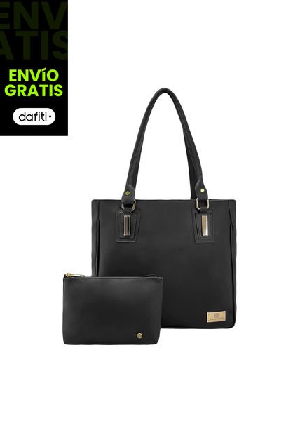 Bolso Cartera Mujer Dama Karla Chacon Vero Negro