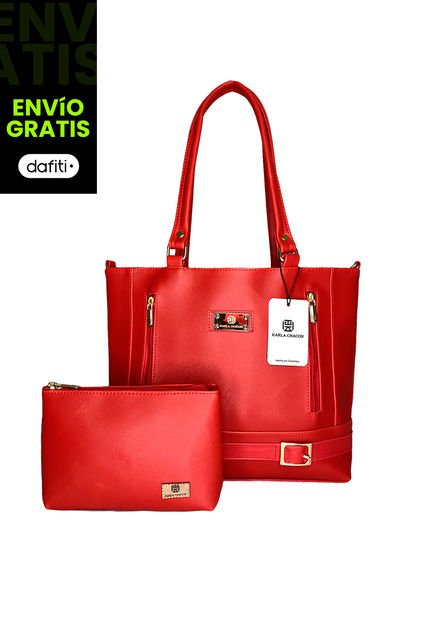 Bolso Cartera Mujer Dama Karla Chacon Gigi Rojo