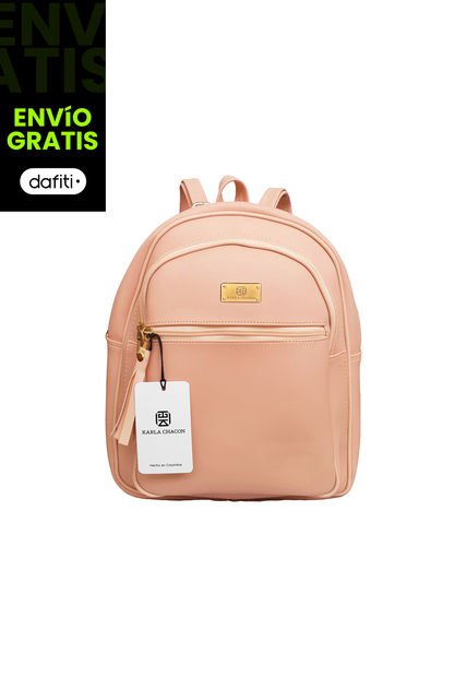 Morral Casual Mediano De Dama Mujer Karla Chacon Moka Rosa