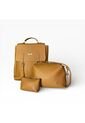 Combo Set Morral Gina + Manos Libres Cuba + Monedero Karla Chacon Miel de KARLA CHACON