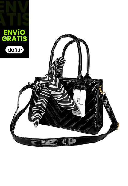 Bolso Cartera Mujer Dama Karla Chacon Issa Negro