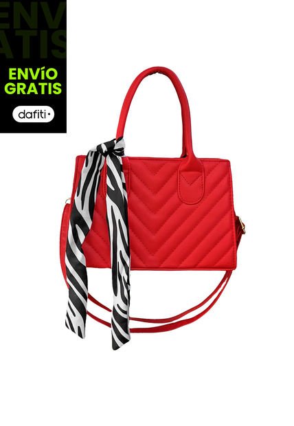 Bolso Satchel Mediano Elegante Para Mujer Karla Chacon Rojo