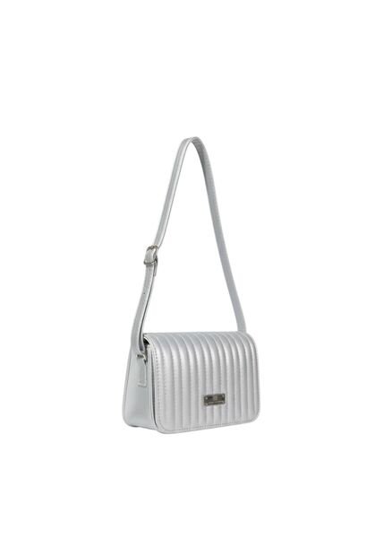 Bolso Cartera Manos Libres Dama Mujer Karla Chacon Baru Plata