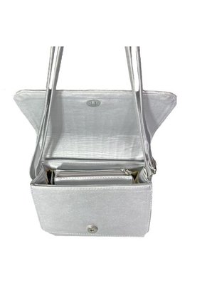 Bolso Cartera Manos Libres Dama Mujer Karla Chacon Baru Plata