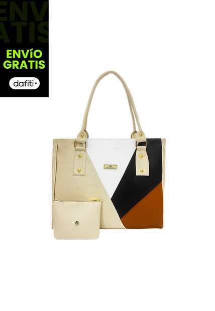 Bolso Dama Cartera Mujer Karla Chacon Olga Beige