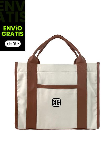 Bolso Dama Cartera Mujer Doble Funcion Eidy Miel