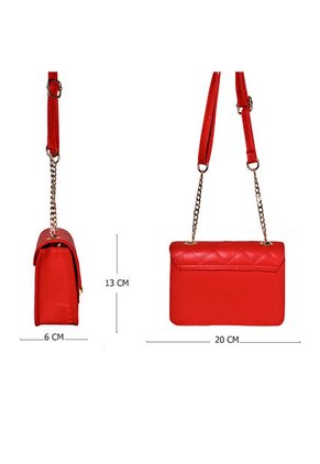 Bolso Manos Libres De Dama Mujer Karla Chacon Sanz Rojo