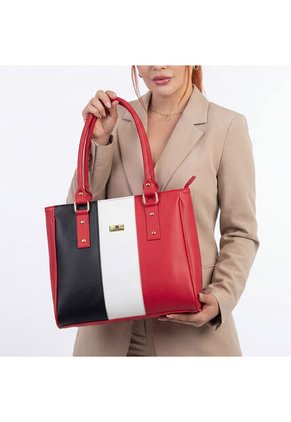 Cartera Mujer Bolso Dama Con Accesorio Karla Chacon Gera Rojo