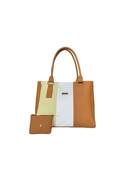 Cartera Mujer Bolso Dama Con Accesorio Karla Chacon Gera Miel