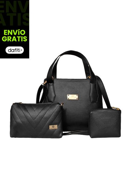 Cartera Bolso Mujer Dama Karla Chacon Fany Negro
