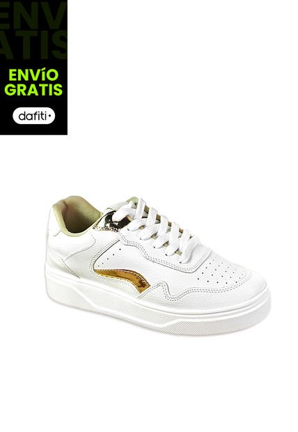 Zapato Dama Calzado Mujer Tenis Casual Karla Chacon Devany Beige