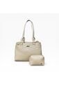 Bolso Cartera Doble Funcion Dama Mujer Karla Chacon Naza Beige de KARLA CHACON