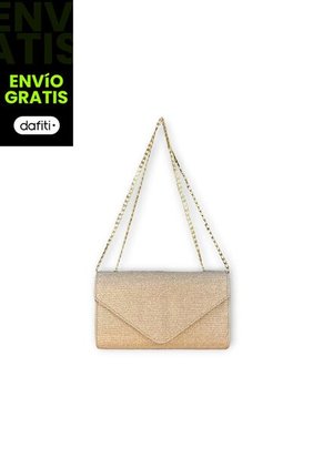 Bolso Clutch Elegante Para Fiesta Dorado Karla Chacon Maite