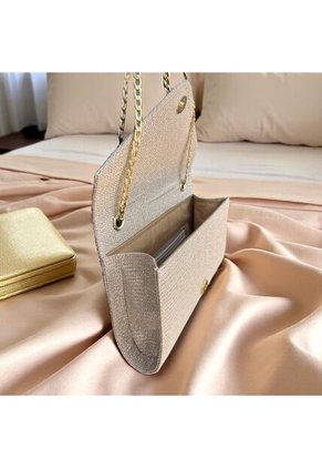Bolso Clutch Elegante Para Fiesta Dorado Karla Chacon Maite