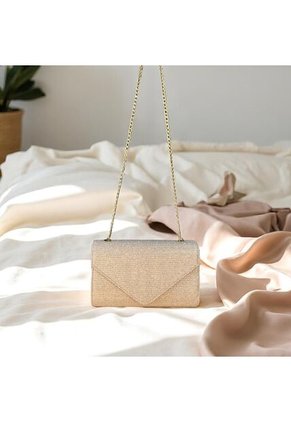 Bolso Clutch Elegante Para Fiesta Dorado Karla Chacon Maite