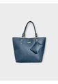Bolso Tote Cartera Dama Cartera Mujer Karla Chacon Mila Azul de KARLA CHACON